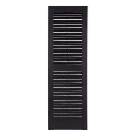 MR MXYZPTLK Perfect Shutters IL501535002 Premier Louver Exterior Decorative Shutter; Black - 15 x 35 in. IL501535002